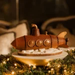 La bûche du chef pâtissier Matthieu Carlin, inspiré par l'univers Jules Vernes